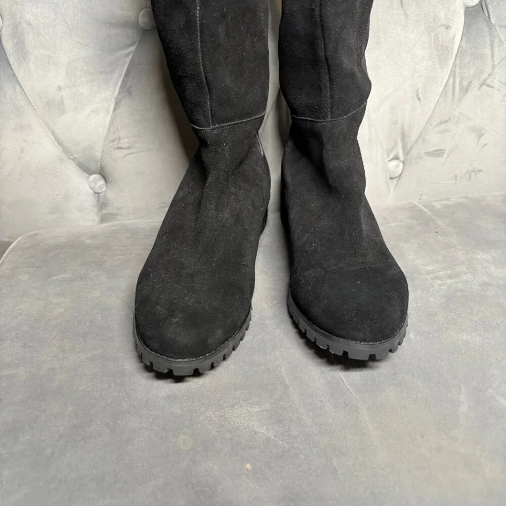Blondo Waterproof Black Suede‎ Stretch Tall Boots – Women’s Size 7.5